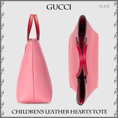 2017年春夏新作 大人もOK【GUCCI グッチ スーパーコピー】グッチ★ピンクハートレザートートバッグ7051921