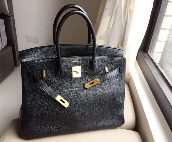 HERMES(エルメス スーパーコピー)☆バーキン35CMトリヨン☆ブラックXゴールド 70111012