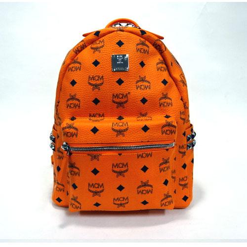 MCM コピー エムシーエム MMK5SVE37 OR001 オレンジ スタッズ BACKPACK リュック