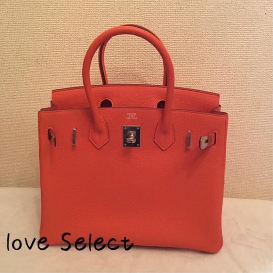 HERMESバーキン30トゴ綺麗なオレンジフーシルバー金具birkinレア 70111010