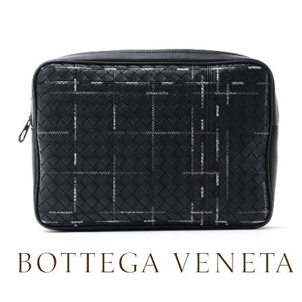 17AW ☆BOTTEGA VENETA スーパーコピー☆Metropolis Embroidery クラッチ NERO 7101011