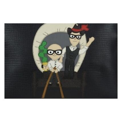 16-17AW 【ドルチェ&ガッバーナ コピー】Dolce & Gabbana パッチ ジップ クラッチ BM1253AC73980999