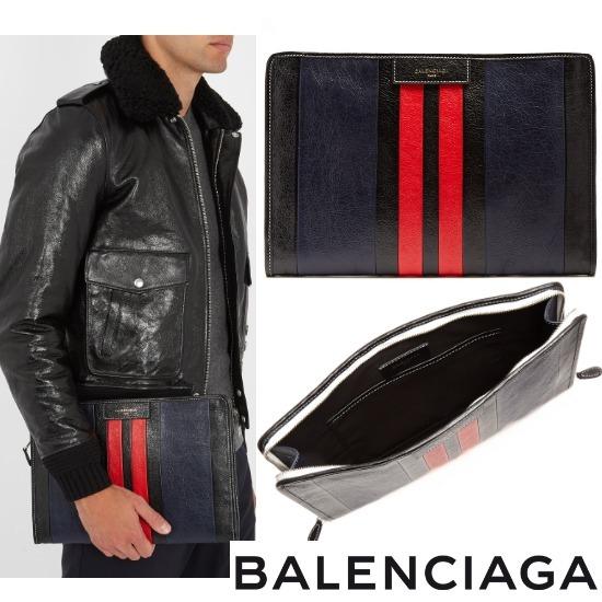 17AW☆国内発送【BALENCIAGA】バレンシアガ クラッチバッグ コピー BAZAR mini クラッチ/Tricolore 7062705