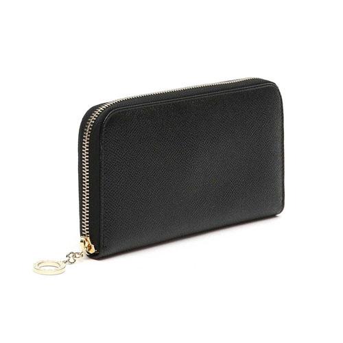 関送込【BVLGARI】大人気☆Zip Around☆長財布【Black/Rosso】 7031114