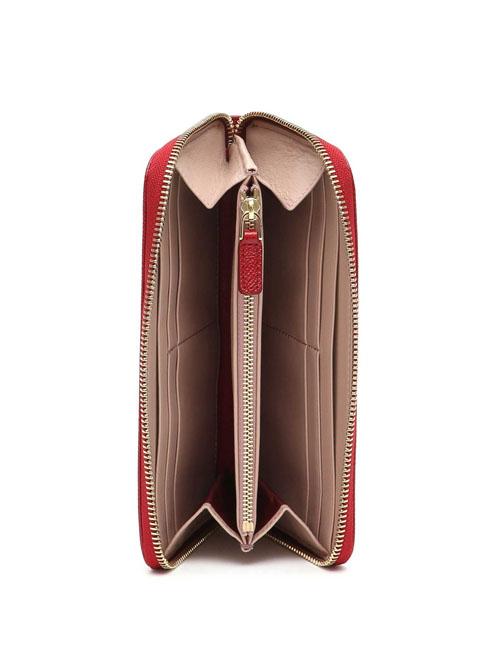 関送込【BVLGARI】大人気☆Zip Around☆長財布【Black/Rosso】7031115