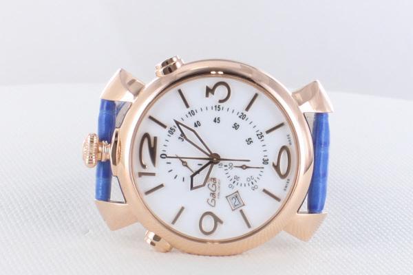 ガガミラノスーパーコピー シンクロノ46MM THIN CHRONO 18ｋPGコーティング 時計 5098.01BT