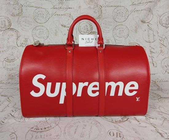 ルイヴィトン スーパーコピー M53419 17aw Supreme Louis Vuitton KEEP.45 BA.SP EPI DWT R キーポル・バンドリエール45 ボストンバッグ 